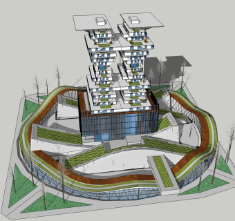 现代高层办公楼